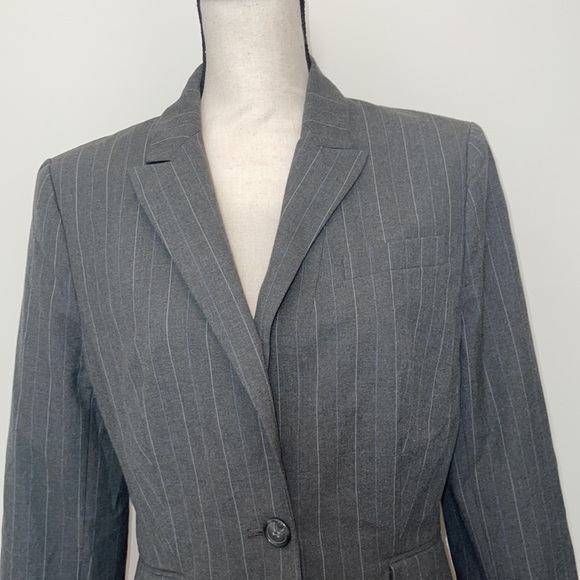 The Limited Gray Pinstripe Suit Jacket - Picture 2 of 16